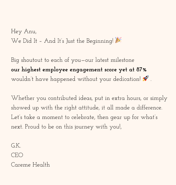 CEO Email engageement employee